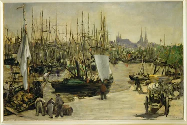 O Porto de Bordéus, França (óleo sobre tela)