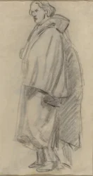 Homem vestindo uma capa [verso], 18521858.