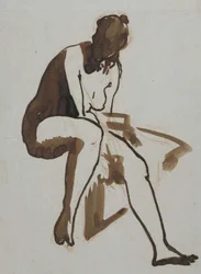 Manet - Banhista sentado, cerca de 1858 - 1860
