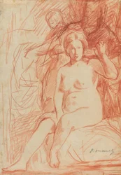 Manet - Estudo de um nu sentado (La Toilette), 1858-60