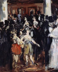 Baile de Máscaras na Ópera - Manet, Edouard (1832-1883) Óleo sobre tela 1873 46,7x38,2 Bridgestone Museum of Art