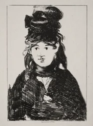 Retrato de Berthe Morisot, 1872.