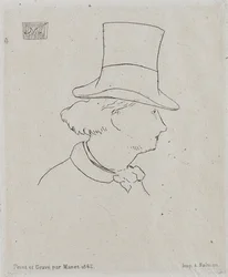 Retrato de Charles Baudelaire 1821-1867.