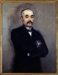 Retrato de Georges Clemenceau (1841-1929) Pintura de Edouard Manet (1832-1883) Sol do século XIX. 0,94 x 0,74 m Paris, musee d