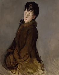 Retrato de Isabelle Lemonnier com um Muff, c.1879 (óleo sobre tela)