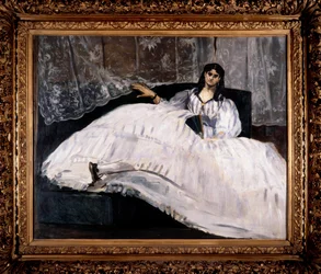 Retrato de Jeanne Duval, amante de Baudelaire.