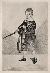 O menino com uma espada