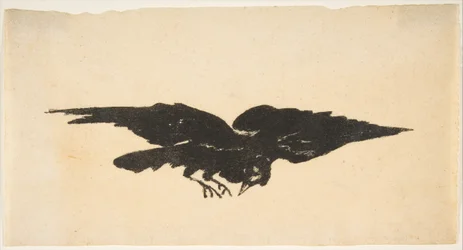 O corvo voador, Ex Libris para o corvo por Edgar Allan Poe, 1875.