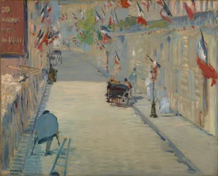 A Rue Mosnier com bandeiras, 1878