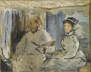 O pintor Monet em seu ateliê, 1874