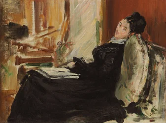 Jovem mulher com livro; Jovem mulher com livro, c.1875