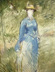 Jovem mulher na vegetação; Jovem mulher na vegetação, 1882