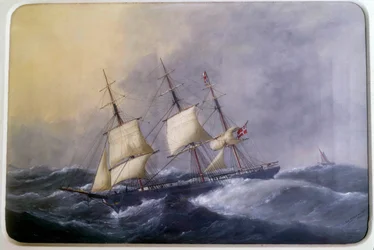 A Three Mats of Commerce in 1882 Watercolour by Edouard Adam (1847-1929) 1882 Paris, Musee de la Marine