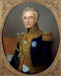 Retrato de Charles Tristan, Conde de Montholon (1783-1853) Pintura de Edouard Pingret (1788-1875) cerca de 1840, 82 x 67 cm. Paris, Musee de l