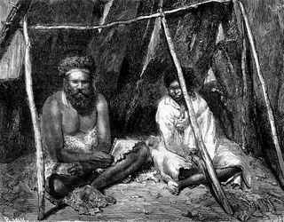 Aborígines australianos, 1886.