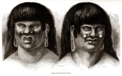Casal de índios peruanos Orejones (tribo Ccotos)