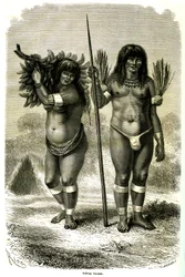 Casal de índios Ticuna do Peru