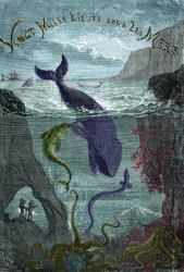 Gravura do livro de Júlio Verne "Twenty thousand lieues sous les mers" (Vinte mil - 20.000 - 20000)