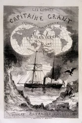 Frontispice "Os filhos do capitão Grant" de Jules Verne