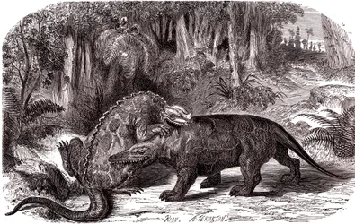 O Iguanodon e o Megalosaurus