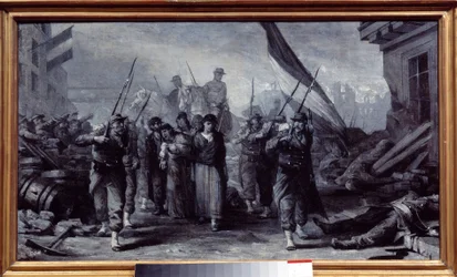 Cerco de Paris: "Prisão das Comunas" Pintura de Edouard Toulouze (1848-1907) 1871 Paris, Musee Carnavalet