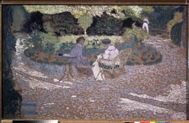 ""No jardim"" (No jardim) Pintura de Edouard-Jean (Edouard Jean) Vuillard (1868-1940) 1895-1898 Museu de Belas Artes Nabis Pushkin, Moscou