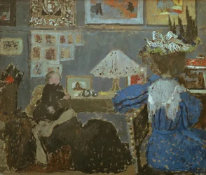 A mulher de azul, 1890 (óleo no cartão)