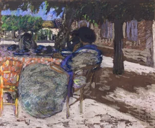 Sob as árvores do pavilhão vermelho,1905-07 (óleo sobre tela)