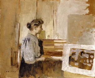 Mulher em um estúdio, c.1915