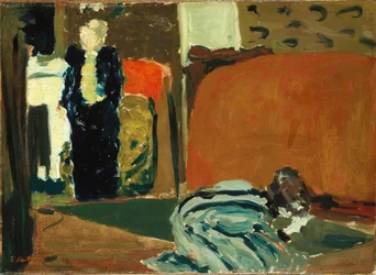 Mulher olhando debaixo da cama, c.1895