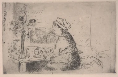 Mulher com um Bouquet, c.1924 (gravura)