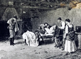 Morte de Anita Garibaldi na fazenda do Marquês Guiccioli (ilustração)