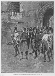 A Detenção dos Carbonari Lombardo-Veneti (gravura)