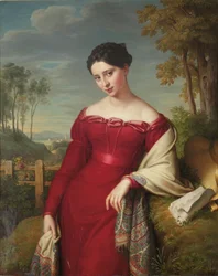 Retrato de uma jovem senhora elegante