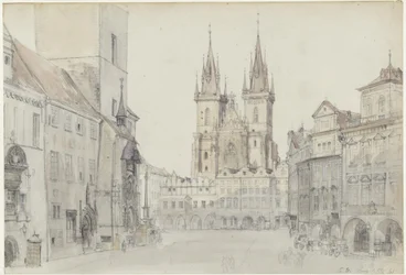 Igreja de Týn e câmara municipal em Praga