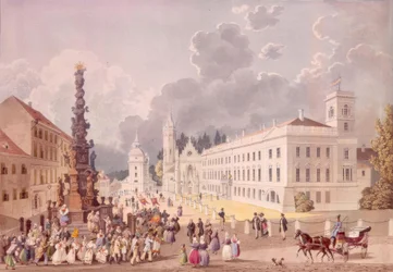 O Hochfürstl. Palais no lugar do castelo