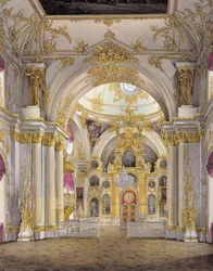 A, grande igreja, inverno, palácio