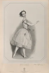Retrato da bailarina Marie Taglioni 1804-1884 como Satanella, 1853.