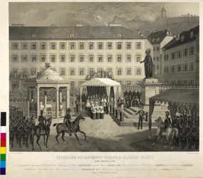 Inauguração do monumento a Franz I Graz: inauguração de um monumento