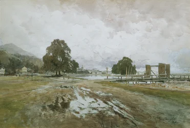 No ancinho de madeira