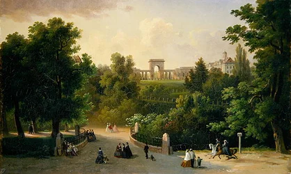 Vista dos Jardins de Karlsaue para a Friedrichsplatz