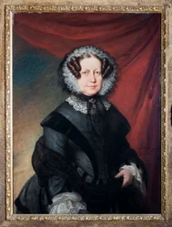 Retrato de Artemisia Negrone Brignole-Sale (Brignole Sale), mãe da duquesa de Galliera, Maria Brignole Sale de Ferrari. Pintura de Eduard von Heuss (1808-1880), Génova, Musei di Strada Nuova