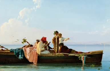 De Frisio a Santa Lúcia, de Edoardo Dalbono, Circa 1866, óleo sobre tela
