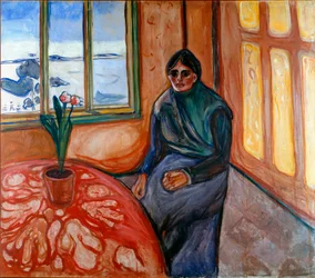 Melancolie (Laura) Painting by Edvard Munch (1863-1944) 1899 Sun. 110x126 cm Oslo, Museu Municipal de Colecções de Arte Munch (Musee Munch)