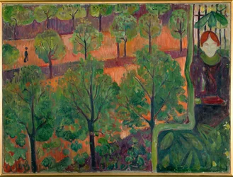 Boulevard parisiense (óleo sobre madeira)