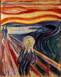 O grito, 1893. Sol 83,5 x 66 cm, Oslo, Kommunes Kunstsamlinger, Munch-Museet (Musée Munch)