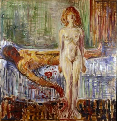 A Morte de Marat II Pintura de Edvard Munch (1863-1944)