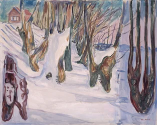 Paisagem de Inverno com casa