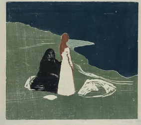 Duas mulheres à beira-mar