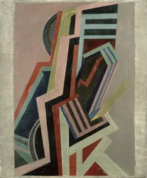 Composição abstrata (óleo sobre tela)